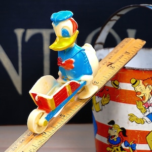 Vintage Ramp Walker Toy, Donald Duck Walking Toy, Vintage Walt Disney Productions Collectible Plastic Toy Figure, Retro Disney Toy, 1950s