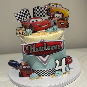 Personalised cars cake topper