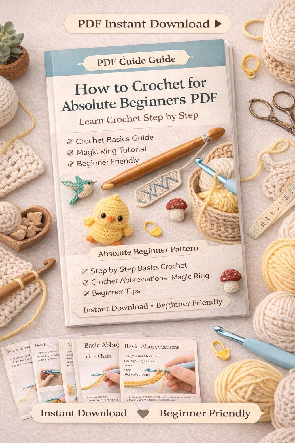 How to Crochet for Absolute Beginners PDF – Learn Crochet Step by Step ...
