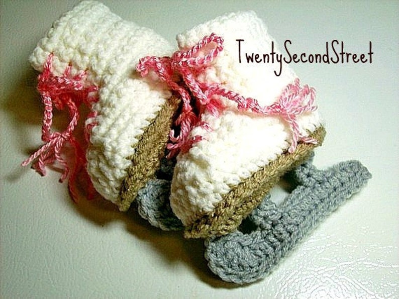 Baby Ice Skates Crochet PDF PATTERN Etsy