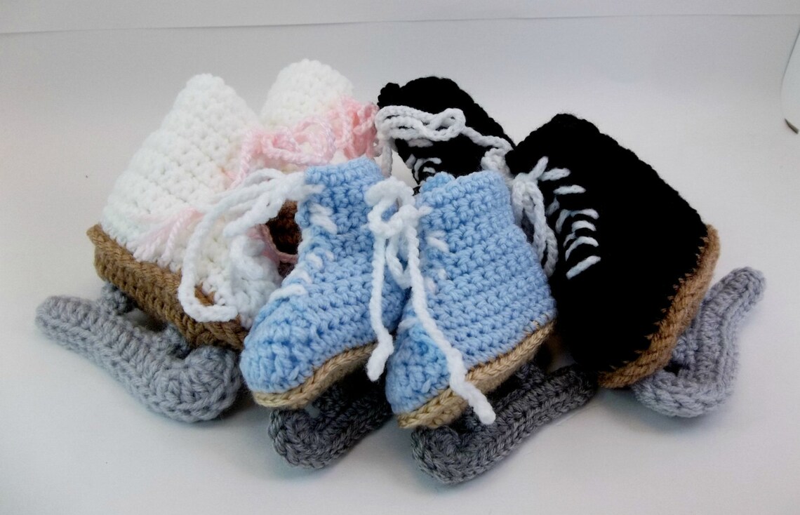 Baby Ice Skates Crochet PDF PATTERN Etsy