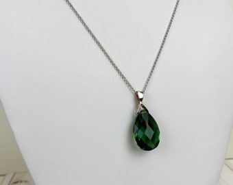 Green amethyst necklace,green amethyst and silver necklace, layering necklace,genuine gemstone necklace,amethyst necklace,boho necklace