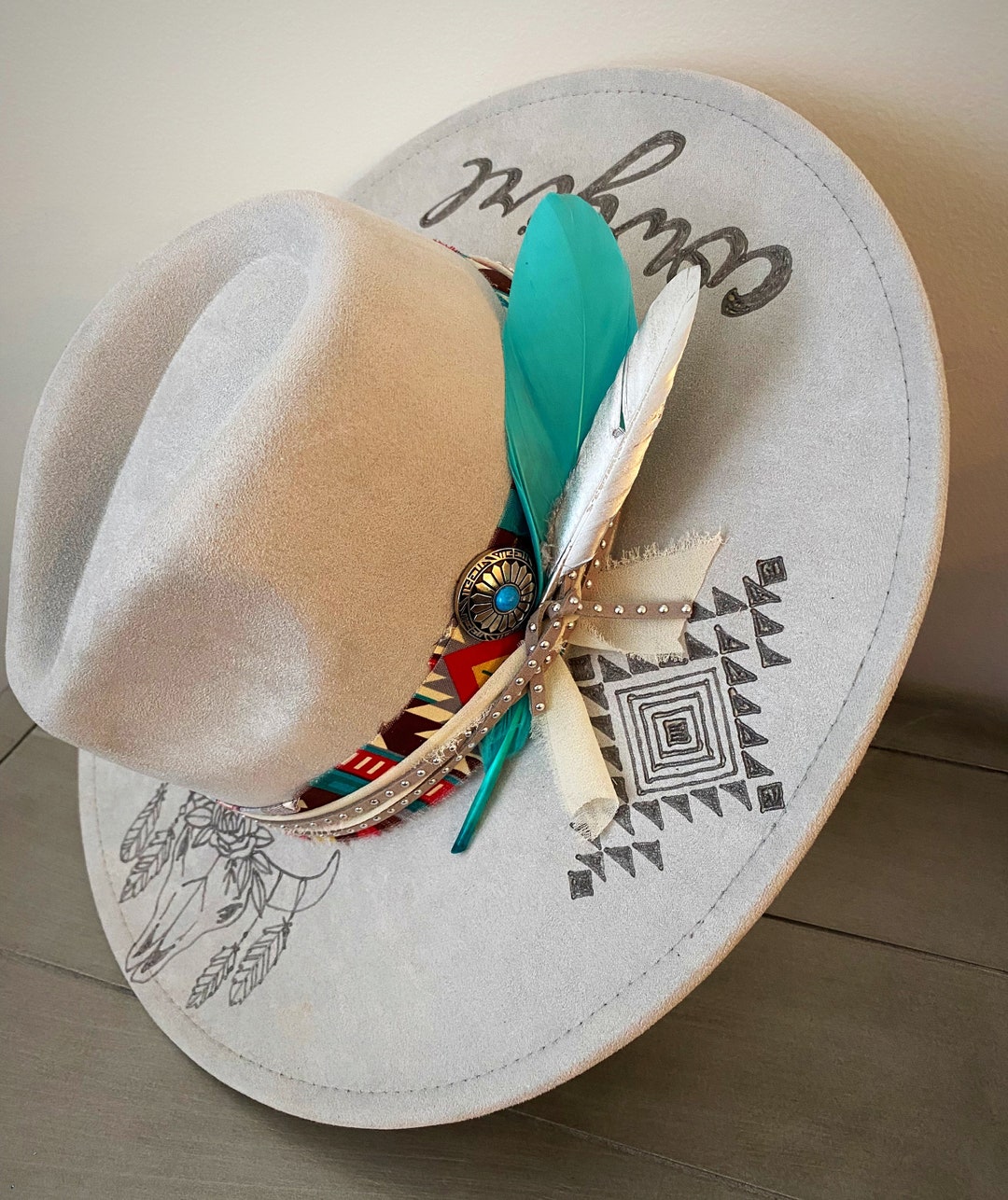 Gray Ranch Riding Hat Cowgirl Gray Hat,cowgirl Hat,wide Brim Fedora,gray Hat,western Hat ...