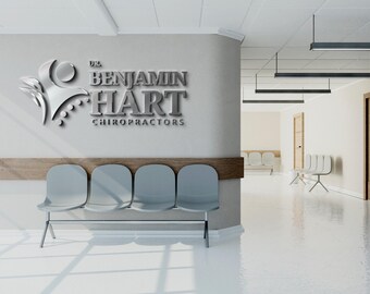 Quiropráctico / Logotipo de marca de atención médica / Diseño de logotipo + Íconos de salud / Plantillas de Canva / Descarga digital