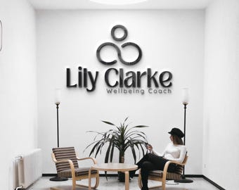 Diseño de logotipo de Wellbeing Coach / Kit de marca corporativa / Plantillas de Canva / Descarga digital