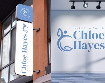 Coach de Nutrición / Diseño de Logotipo + Íconos / Diseño Canva / Descarga Digital