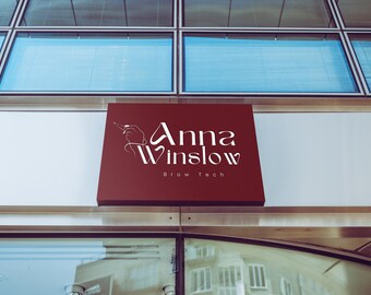 Logotipo de Brow Tech/Marca de belleza/Diseño de logotipo + Íconos/Plantillas de Canva/Descarga digital