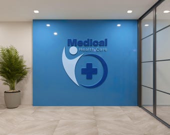 Logotipo de marca de atención médica profesional / Diseño de logotipo + íconos / Plantillas de Canva / Descarga digital