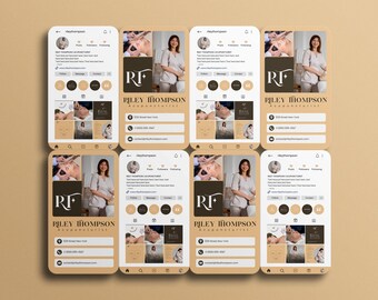 Plantilla de tarjeta de presentación de Instagram para acupunturistas / Diseño de Instagram en Canva / Descarga digital