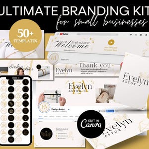 Schwarz und Gold Branding Kit - Elegante Luxus-Vorlagen für Coaches, Social Media, Visitenkarten und Marketing - Anspruchsvolles Design Pack