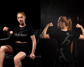 Diseño de logotipo de entrenador de fitness / Kit de marca corporativa / Plantillas de Canva / Descarga digital