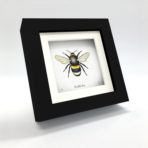 Miniature Range - Bumble Bee, Bumble Bee Print, Bumble Bee Art