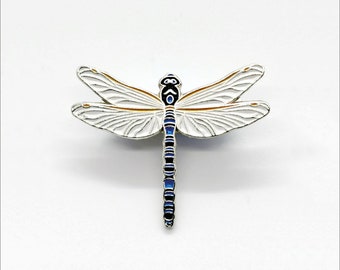 Soft Enamel Pin Badge - Azure Hawker Dragonfly