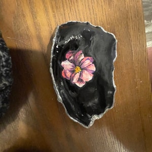 Flower Series: decoupaged and hand painted oyster shells - scroll through the options!