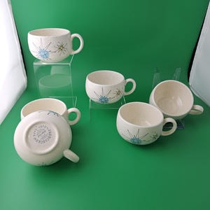 Franciscan Starburst Set of 6 Teacups with Saucer Plates