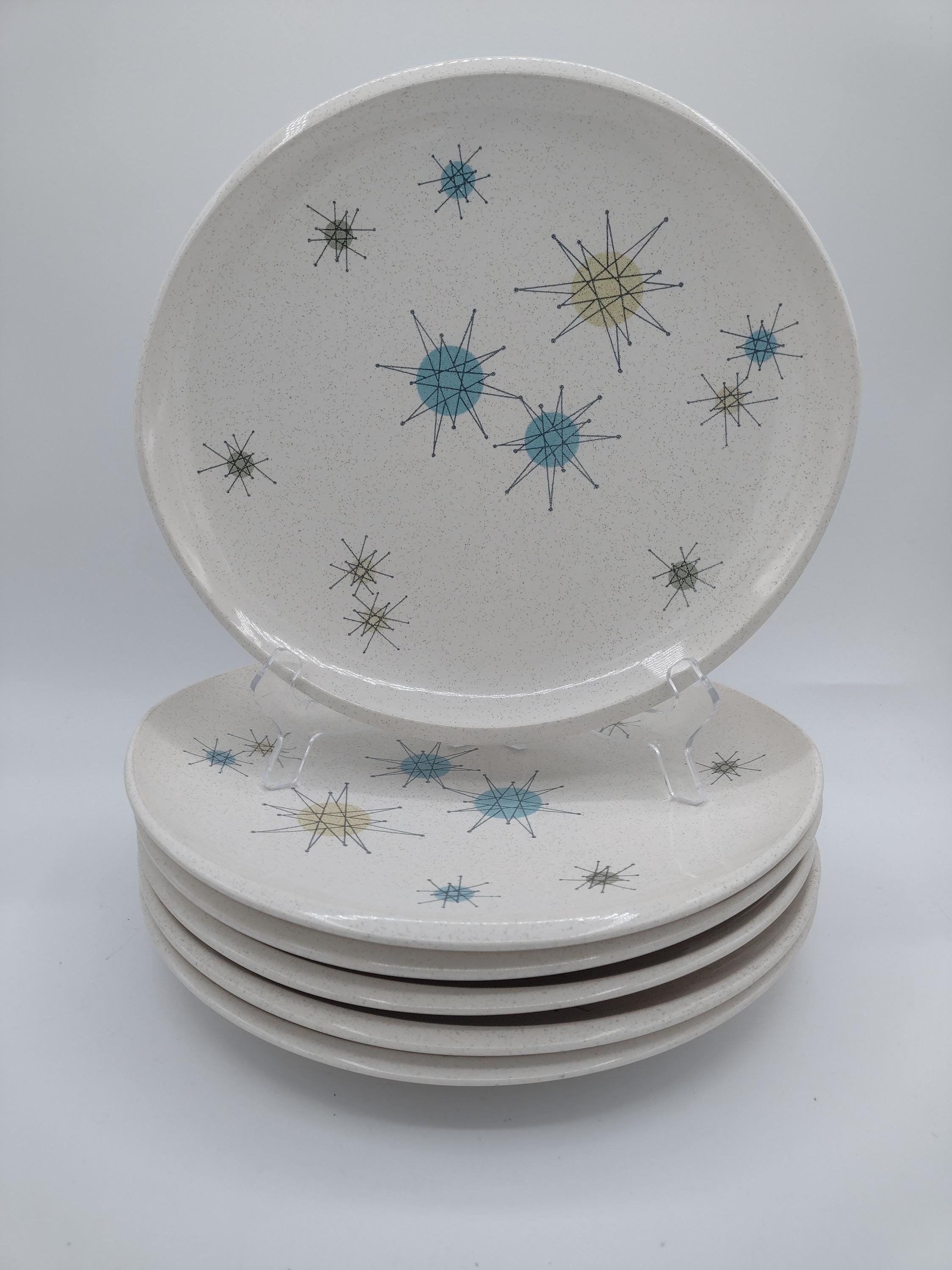 Franciscan Atomic Starburst Set of Dinner Plates