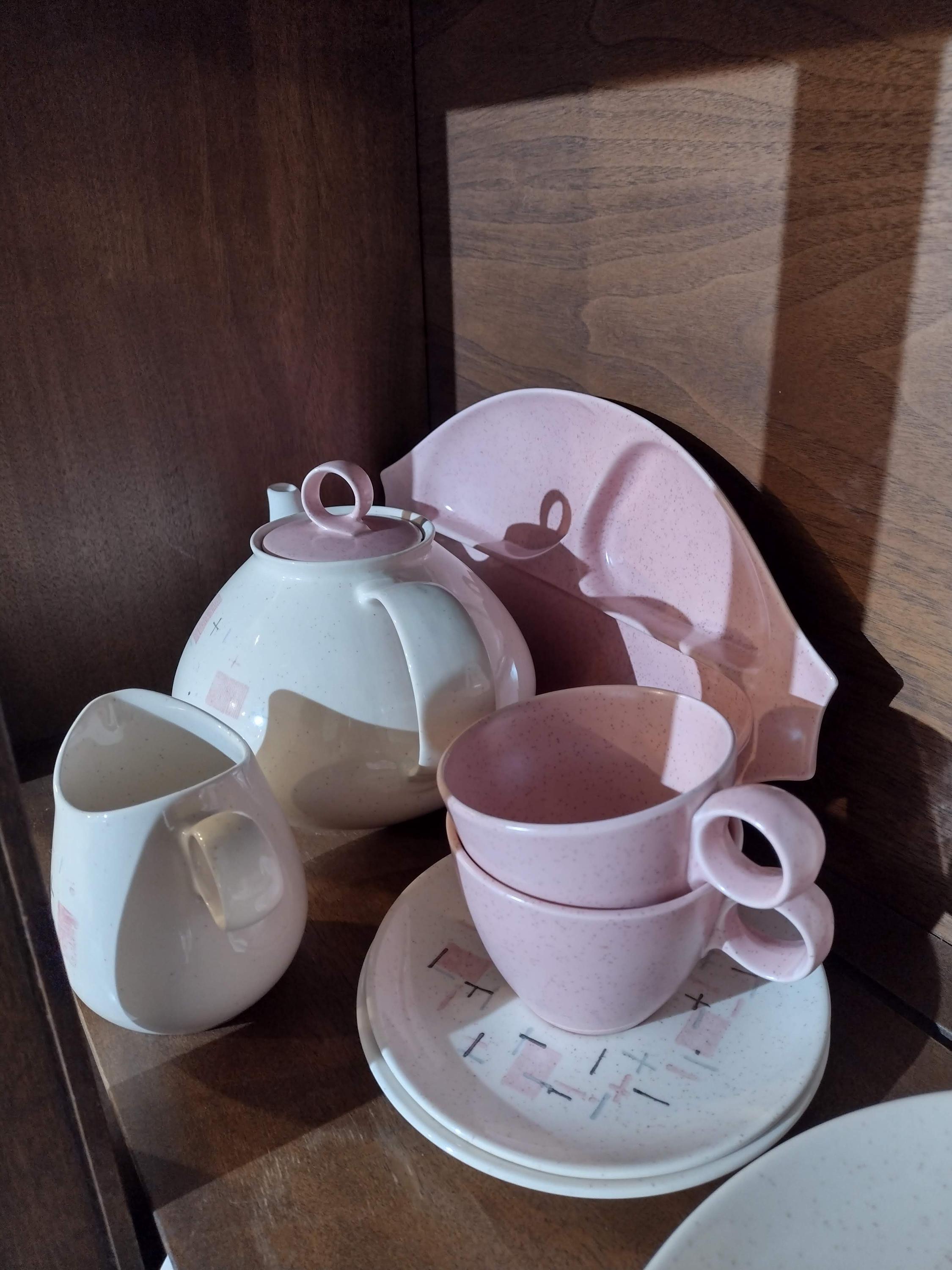 Mid Century Modern Vernonware Tickled Pink Dinner Set for 6 - Etsy