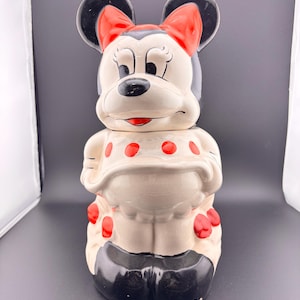 VINTAGE DISNEY Two Sided Mickey/Minnie Cookie Jar