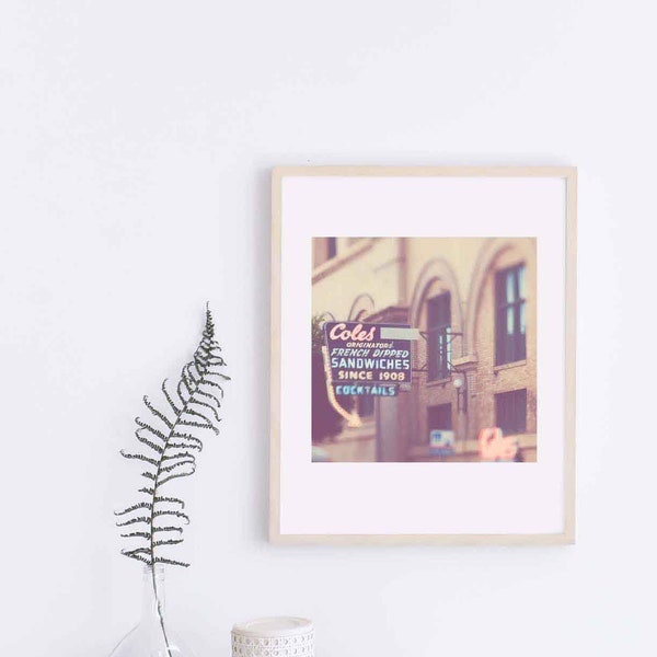 Downtown LA Bar Print, Coles Photograph, Los Angeles Artwork, Office Wall Art, Cocktails, Kitchen Decor