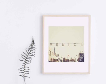 Venice Beach Black And White Photography Los Angeles Palm Etsy