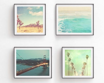 California Print Set, 4 Photos, Bestsellers, Los Angeles Art, San Francisco, Joshua Tree, Wedding Gift, Nursery Decor