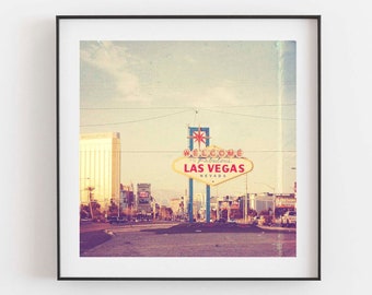 Las Vegas Sign Photo, Nevada Travel Print, Dorm Decor