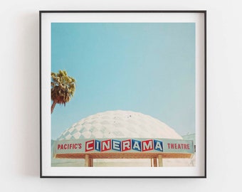 Cinerama Dome Art Print, Arclight Movie Theatre Photo, Architecture Photograph, Hollywood Decor, Mid-century, Kids Room Wall Art