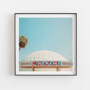 Cinerama Dome Art Print, Arclight Movie Theatre Photo, Architecture Photograph, Hollywood Decor, Mid-century, Kids Room Wall Art