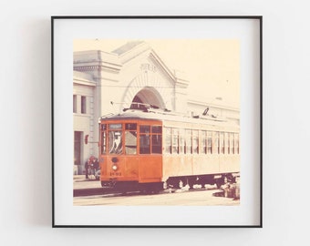 San Francisco Cable Car Photo, Urban Photography, Streetcar Print, Fishermans Wharf Artwork, Kids Room Decor