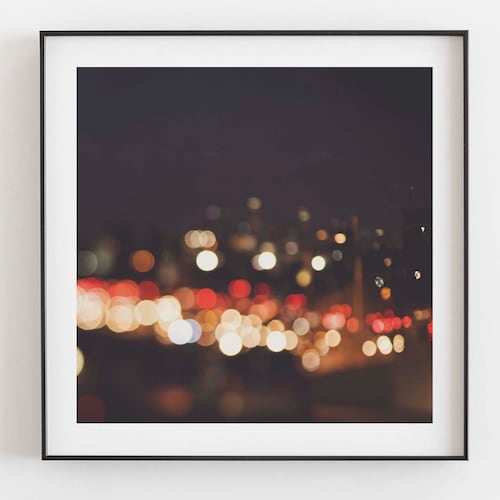 Los Angeles Skyline Wall Art City Lights Photograph Etsy