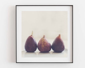 Kitchen Wall Art, Fig Photograph, Rustic Decor, Autumn Print, Food Photography, Bakery, Fruit Photo, Dining Room, Cafe Art