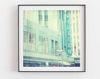 The Wiltern Photograph, Los Angeles Print, Green Wall Art, California Photo, Gift for Music Lovers
