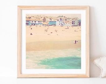 Hermosa Beach Art, Motel Print, Seaside Decor, Landscape Photo, Girls Room, Surfer Gift, For Him, SoCal Artwork