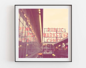 Seattle Photography, Pike Place Market Photo, Washington Print, Pacific Northwest Artwork, Baby Room Decor, Office