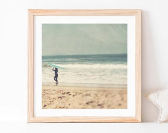 Surfer Girl Art, Beach Decor, California Photo, Coastal Print, Nursery Wall Art, Best Friend Gift