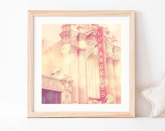 Los Angeles Print, LA Theatre Photo, Girls Room Wall Art, Dorm Decor, Baby Nursery Art, Downtown Photograph, As Seen on Modern Family