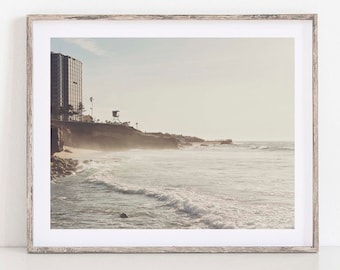 La Jolla Print, San Diego Photography, Lifeguard Tower Photo, Beachscape Wall Art, Ocean, Seaside Decor, Dads