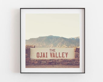 Ojai Valley Photograph, Wedding Gift, Landscape Photo, Sign Print, Newlyweds, California Decor, Office