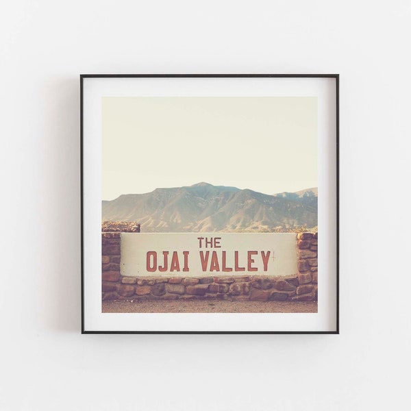 Ojai Valley Photograph, Wedding Gift, Landscape Photo, Sign Print, Newlyweds, California Decor, Office