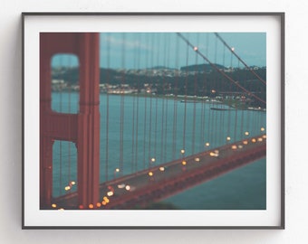 Golden Gate Bridge Wall Art, San Francisco Photo, California Photography, Nursery Print, Bokeh, Wedding Gift