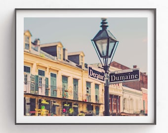 New Orleans Wall Art, French Quarter Print, Decatur Street Photo, Dorm Decor, Girls Room, Baby Nursery, Office, New Orleans Photograph