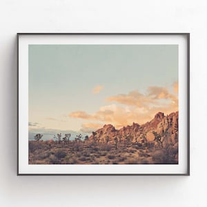 Joshua Tree Print, Desert Sunset Photography, Modern Boho, California Wall Art, Nursery Decor, Southwestern, Wedding Gift
