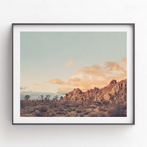 Joshua Tree Print, Desert Sunset Photography, Modern Boho, California Wall Art, Nursery Decor, Southwestern, Wedding Gift image 1