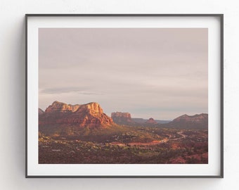 Sedona Red Rocks Photo, Desert Print, Boho Decor, Southwestern, Anniversary Gift, Boys Room Wall Art, Arizona