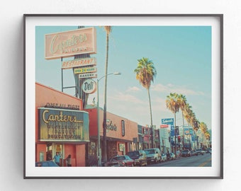 Canters Deli Photo, Los Angeles Print, LA Art, Kitchen Art, Hollywood Photograph, Architecture, Palm Trees, California, Housewarming Gift