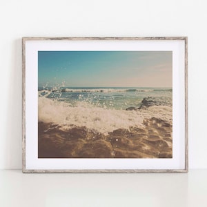 Ocean Print, Beach Waves Photo, Seaside Decor, San Diego Photography, Bedroom Wall Art, Boys Room, For Him