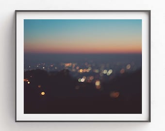 Los Angeles Photography, Sunset Photo, Cityscape Wall Print, Dreamy Nursery Decor, Anniversary Gift, For Her