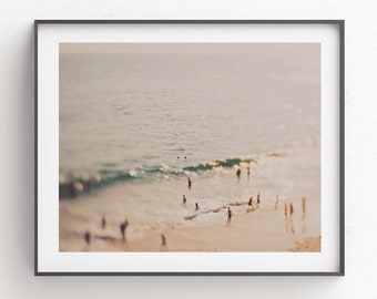 Aerial Beach Print, Baby Nursery Wall Art, Ocean Photography, Surreal Photo, Dorm Decor, Girls Room, Newlyweds Gift