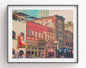 Music City Nashville Photo, Nashville Print, The Stage Photograph, Broadway, Music Row, Downtown, Travel Art