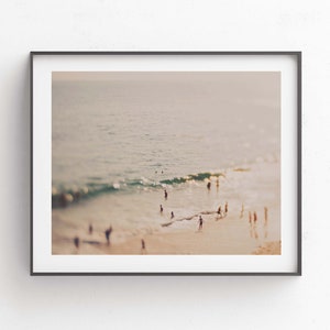 Aerial Beach Print, Baby Nursery Wall Art, Ocean Photography, Surreal Photo, Dorm Decor, Girls Room, Newlyweds Gift image 1